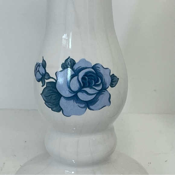 Vintage Blue Velvet 6 Inch Candlesticks by Jay Imports - Picture 8 of 11